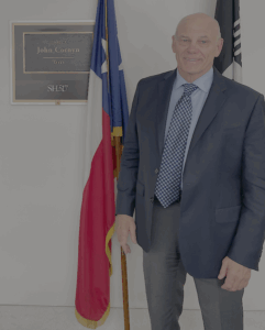 Chris Skisak outside Sen. Cornyn's office