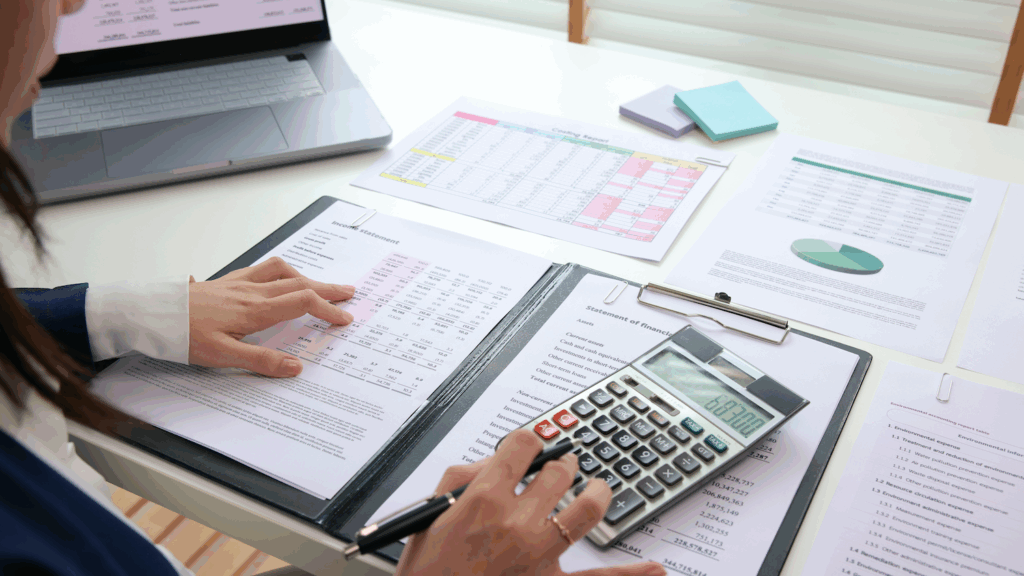 Benefits manager conducting an audit