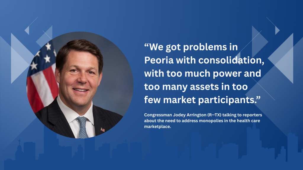 Rep. Jodie Arrington statement about hospital market consolidation